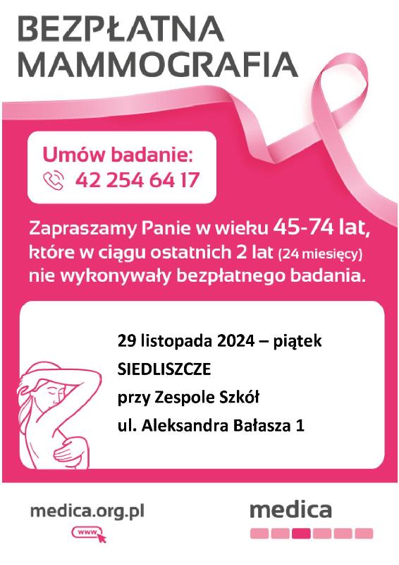 Bezpłatne badania mammograficzne - zdjęcie ilustracyjne