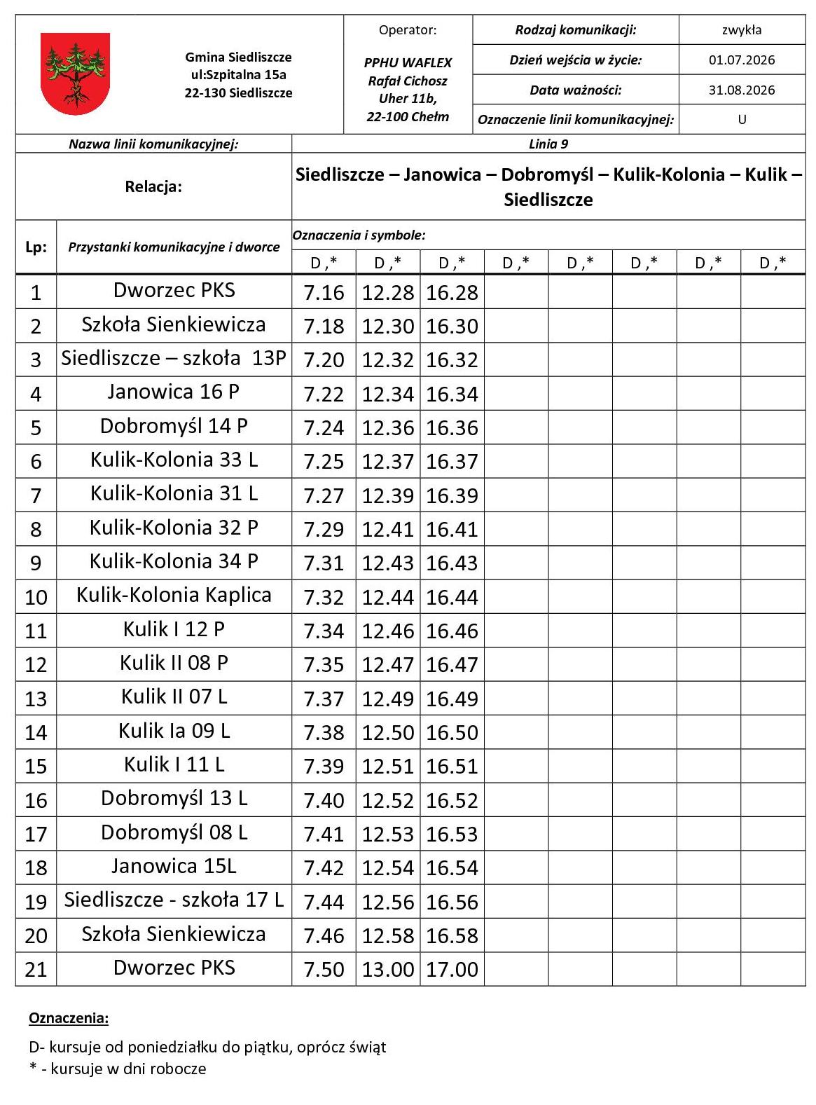 Linia Wakacyjna 9v