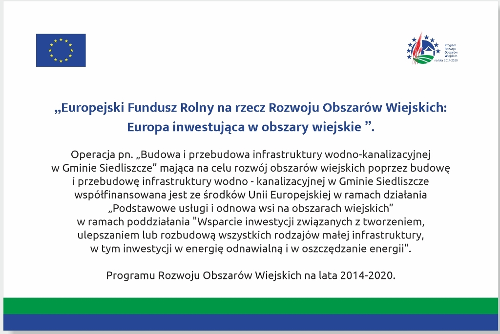 Zdjęcie poglądowe do artykułu: Budowa i przebudowa infrastuktury WOD-KAN w Gminie Siedliszcze ( )